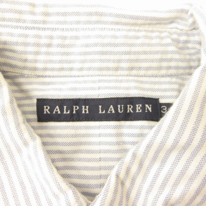 ラルフローレン RALPH LAUREN BDシャツ ボタンダウンシャツ ストライプ 長袖 青 ブルー系 3f 約M ■GY09 メンズ_画像3