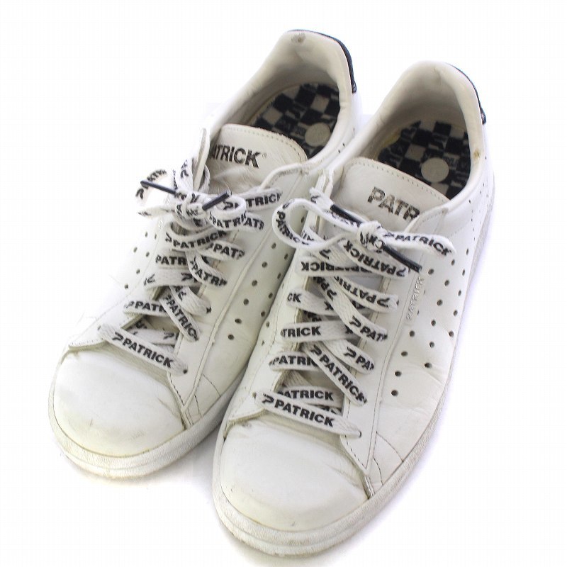 Patrick PATRICK QUEBEC-LG спортивные туфли обувь low cut перфорированная кожа Logo 37 24cm белый белый /KW женский 