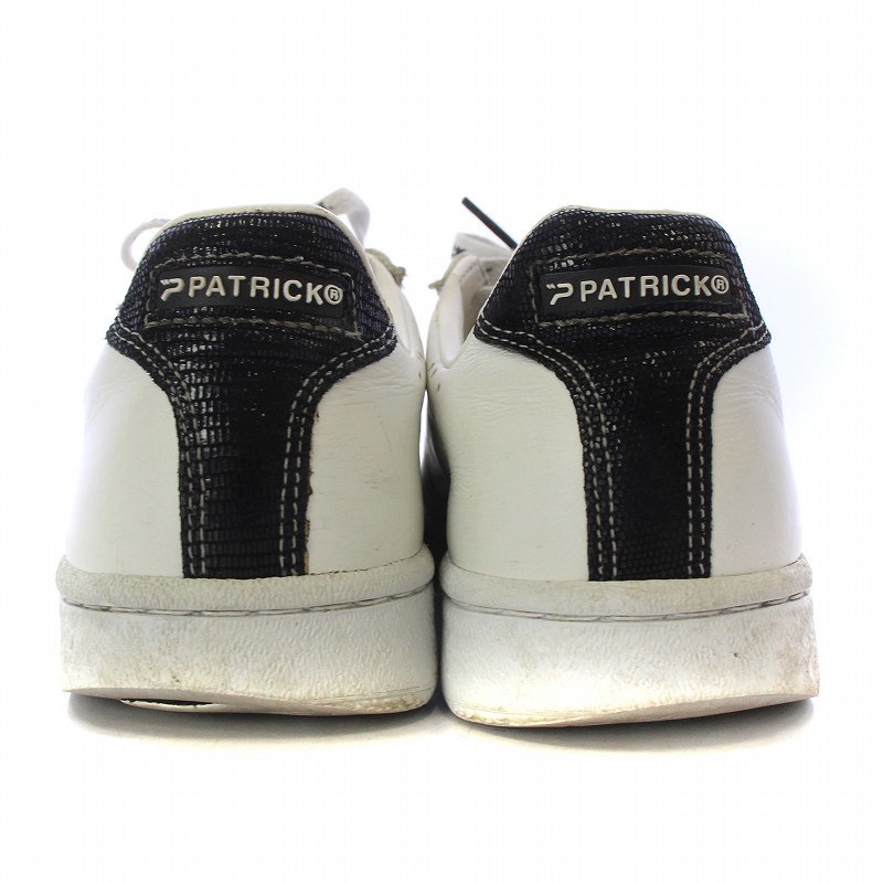  Patrick PATRICK QUEBEC-LG спортивные туфли обувь low cut перфорированная кожа Logo 37 24cm белый белый /KW женский 