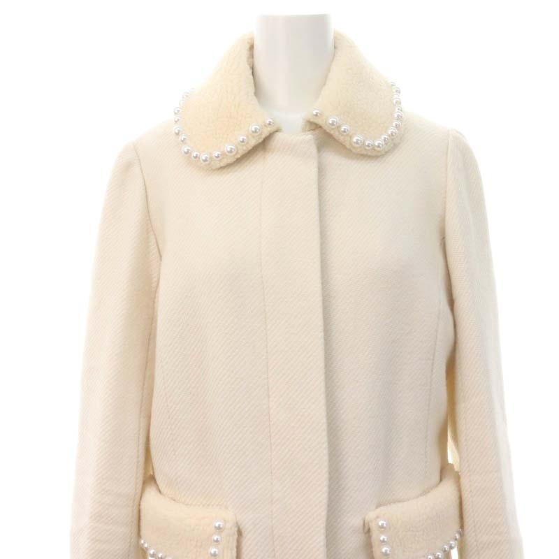  unused goods Chesty Chesty pearl A line coat long 0 XS ivory /SY #OS lady's 