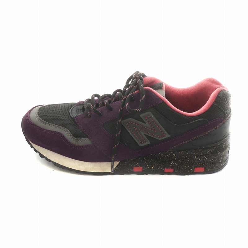 ニューバランス NEW BALANCE ローカットスニーカー シューズ 靴 メッシュ スエード 26cm 黒 ブラック 紫 NBJ-16607 ■GY01 /MQ メンズ_画像1