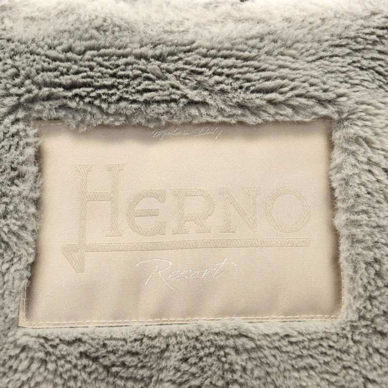 ヘルノ HERNO Resortコート アウター フード ジップアップ 裏ボア 中綿 46 グレー /CX ■OS メンズ_画像3