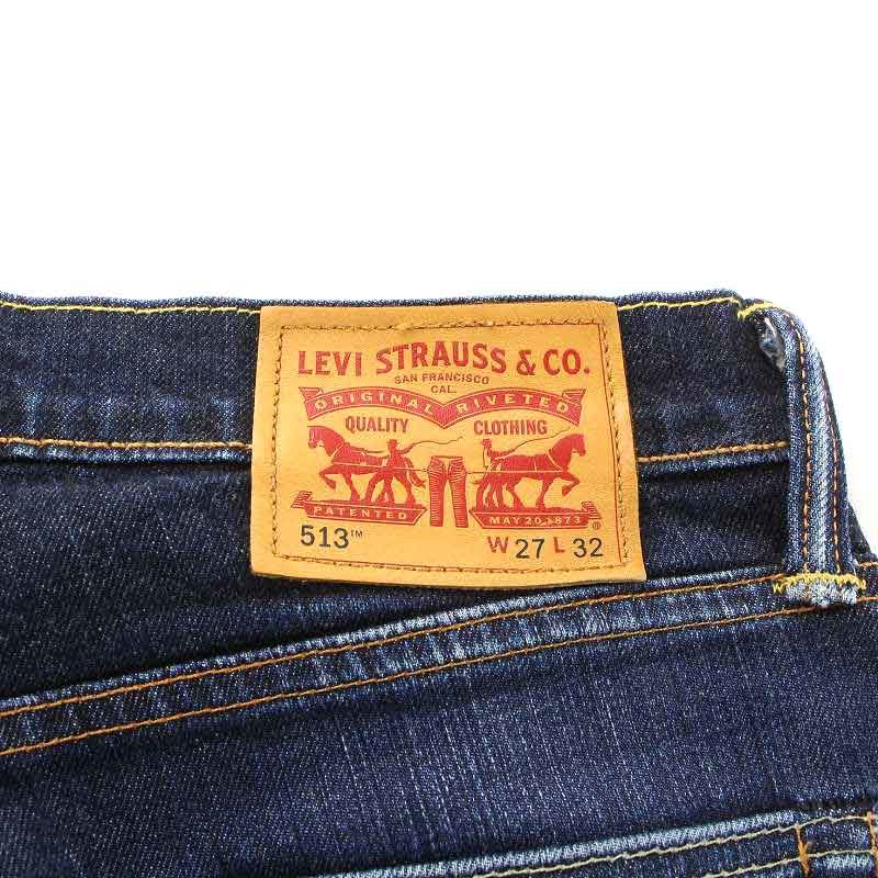 リーバイス Levi's 513 デニムパンツ ジーンズ ジップフライ ストレッチ W27 L32 XS 紺 ネイビー /NW14 ■BM メンズ_画像7