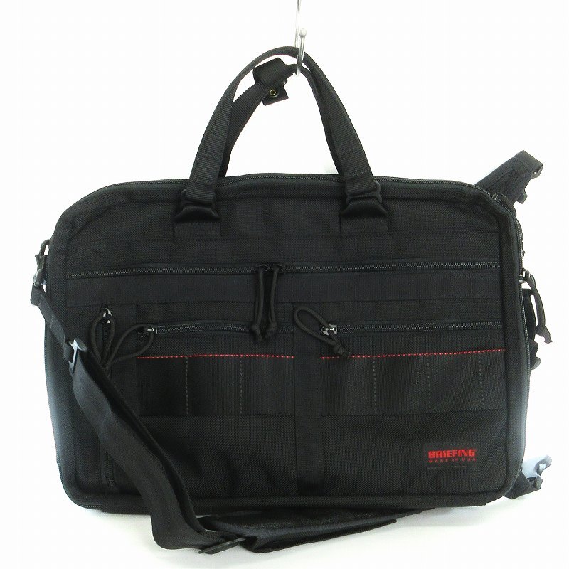 ブリーフィング A4 3ウェイライナー ブリーフケース ハンドバッグ ショルダー バックパック リュック 書類鞄 ナイロン USA製 黒 メンズ