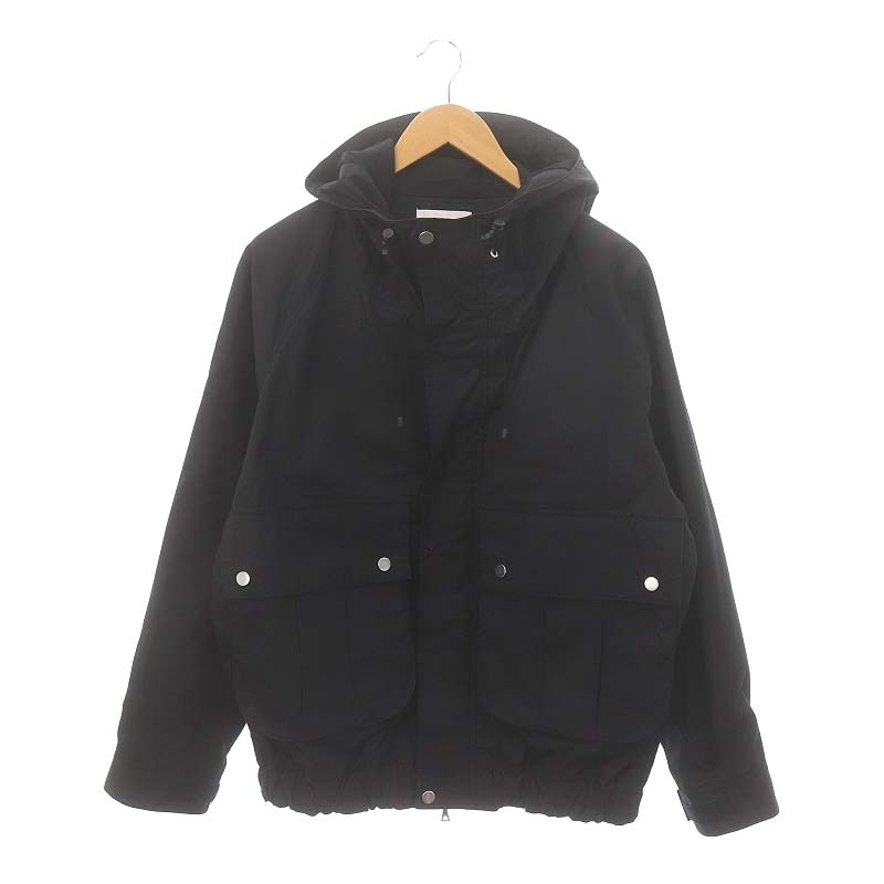 マーカウェア MARKA WARE 22AW HOODED HUNTER JACKET ジャケット ハンタージャケット ジップアップ フード コットン 1 黒 ブラック /HS ■O_画像1