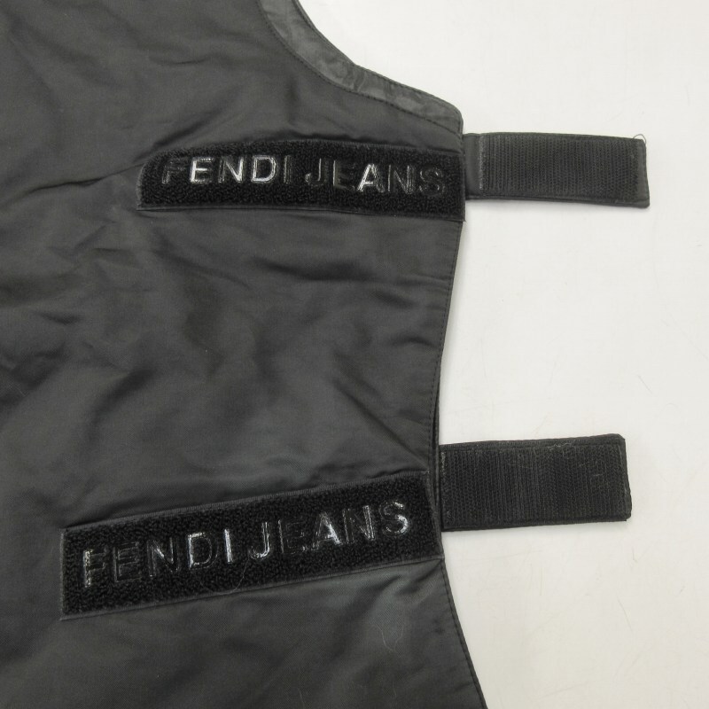  Fendi FENDI jeans JEANS the best logo design asimeto Lee velcro black black 40 approximately M 0308 lady's 