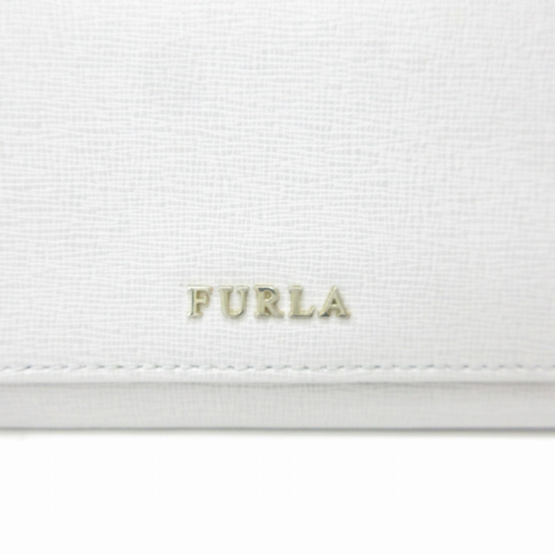 フルラ FURLA レザー フラップ 長財布 ウォレット コインケース付き グレー ■122 レディース_画像5