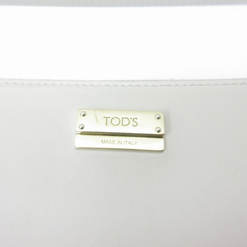 トッズ TOD'S 長財布 ウォレット コインケース付き ラウンドファスナー グレー系 ■122 レディース_画像5