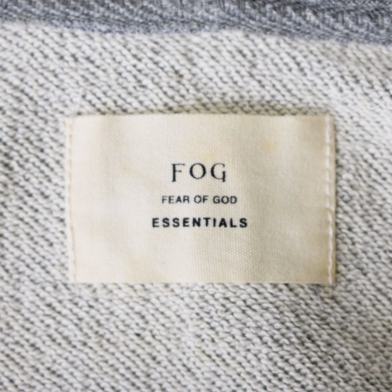 FOG ESSENTIALS FEAR OF GOD HALF ZIP PULLOVER HOODIE ハーフジップ プルオーバー フーディー L グレー メンズ_画像4