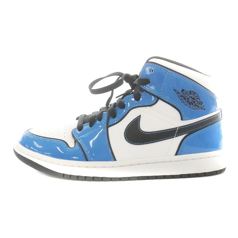 ナイキ NIKE AIR JORDAN エアジョーダン AJ1 SIGNAL Blue スニーカー シューズ US8.5 26.5cm 青 ブルー 白 DD6834 402の画像1