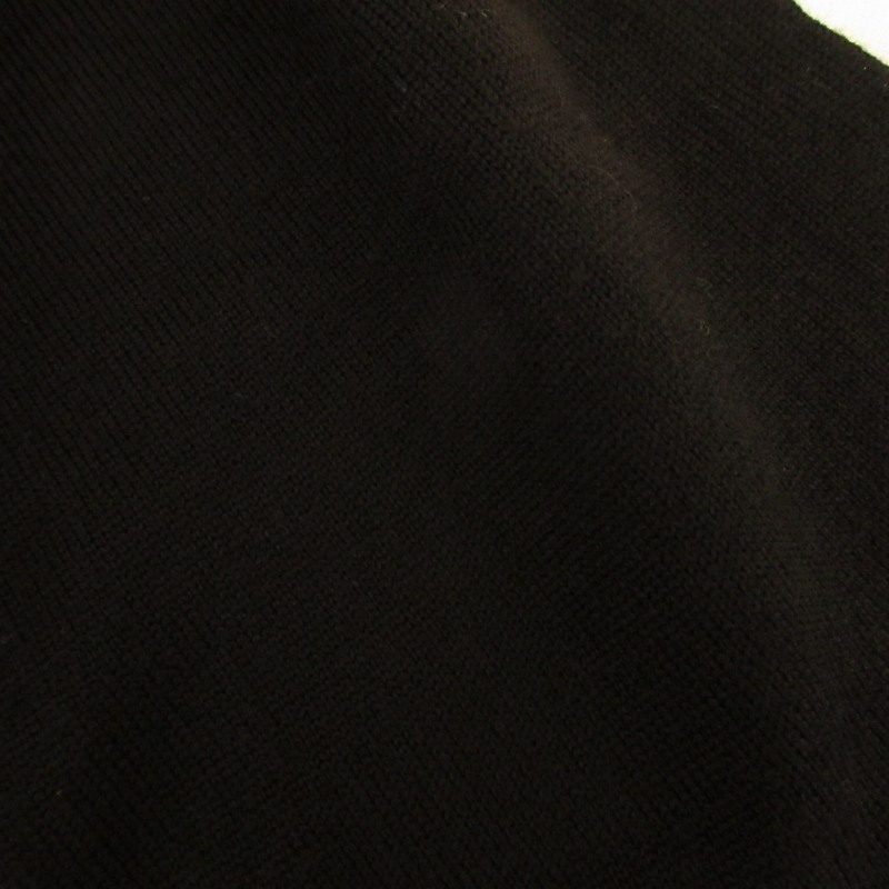 サルヴァトーレフェラガモ Salvatore Ferragamo 美品 シルクプリント×ウール ニット セーター 花柄 鳥 長袖 イタリア製 黒 オレンジ 系 M_画像8