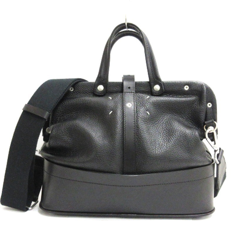 メゾンマルジェラ 11 Maison Margiela 11 Leather Bag ショルダー バッグ ハンド 2WAY S35WD0078 P4124 ブラック メンズ レディース_画像3