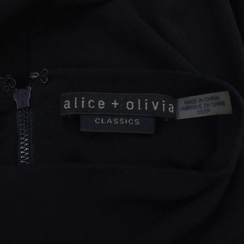  Alice oli Via alice + olivia puff sleeve tops cut and sewn high‐necked . minute sleeve switch XS black black /MF #OS lady's 