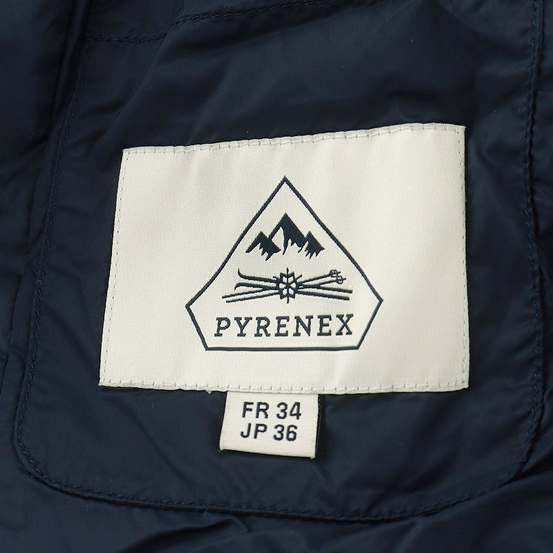 ピレネックス Pyrenex カンヌ CANNES ダウンジャケット ナイロン FR34 XS 紺 ネイビー HWK040 /AN12 レディース_画像4