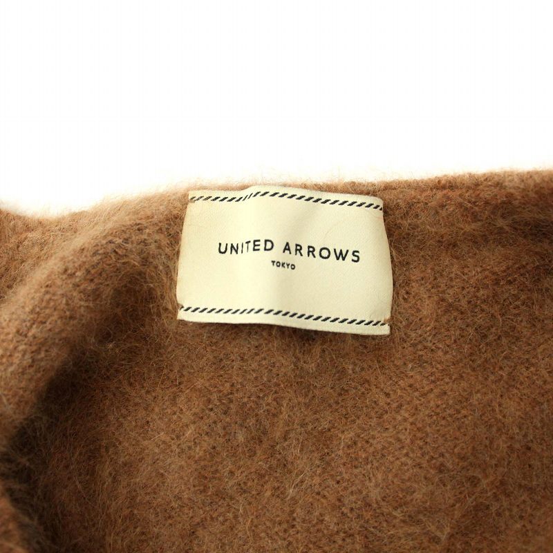 ユナイテッドアローズ UNITED ARROWS ニット セーター 長袖 ウール Vネック 茶 ブラウン /TK レディース_画像6