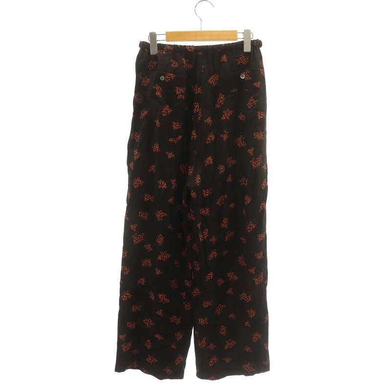 シンゾーン Shinzone ザシンゾーン THE SHINZONE 21SS FLOWER PRINT PANTS カジュアルパンツ イージー ドロスト 花柄 F ダークブラウン_画像2