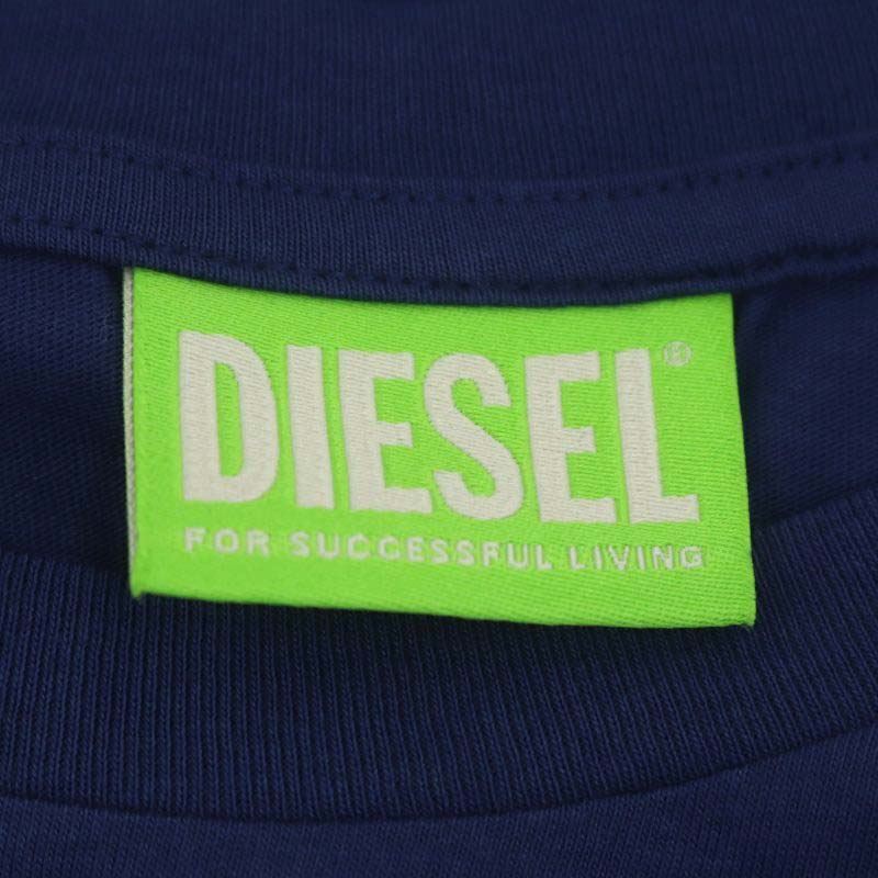 未使用品 ディーゼル DIESEL Tシャツ ロゴ コットン 半袖 L 紺 ネイビー T-DIEGOS-K15 /HS ■OS ■SH メンズ_画像3