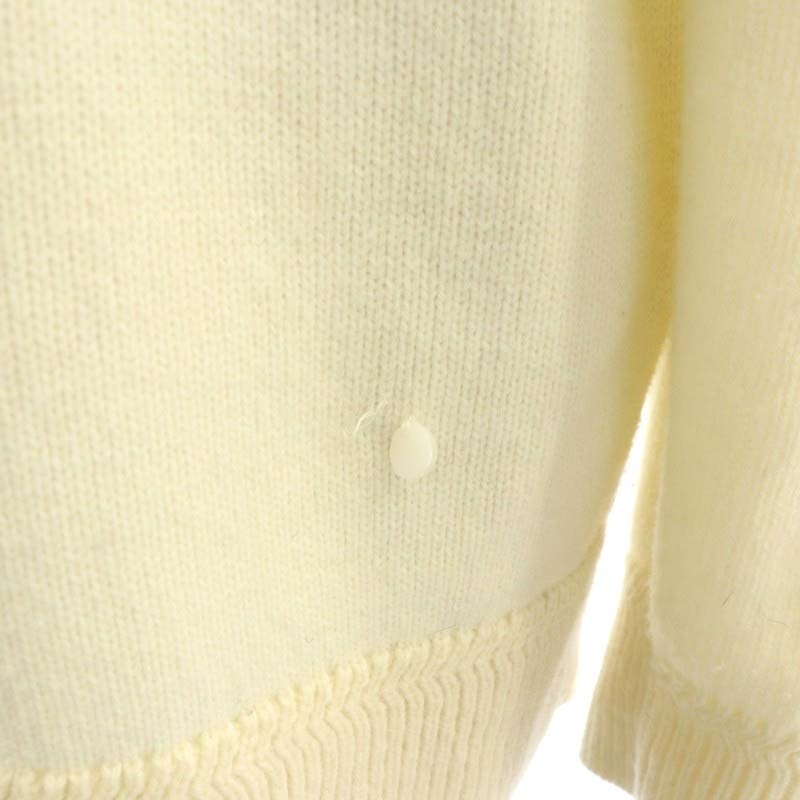 ミュベール muveil パールホースクルーネックニット セーター 長袖 装飾 ウール混 36 オフホワイト 水色 グレー /NR ■OS レディース_画像6