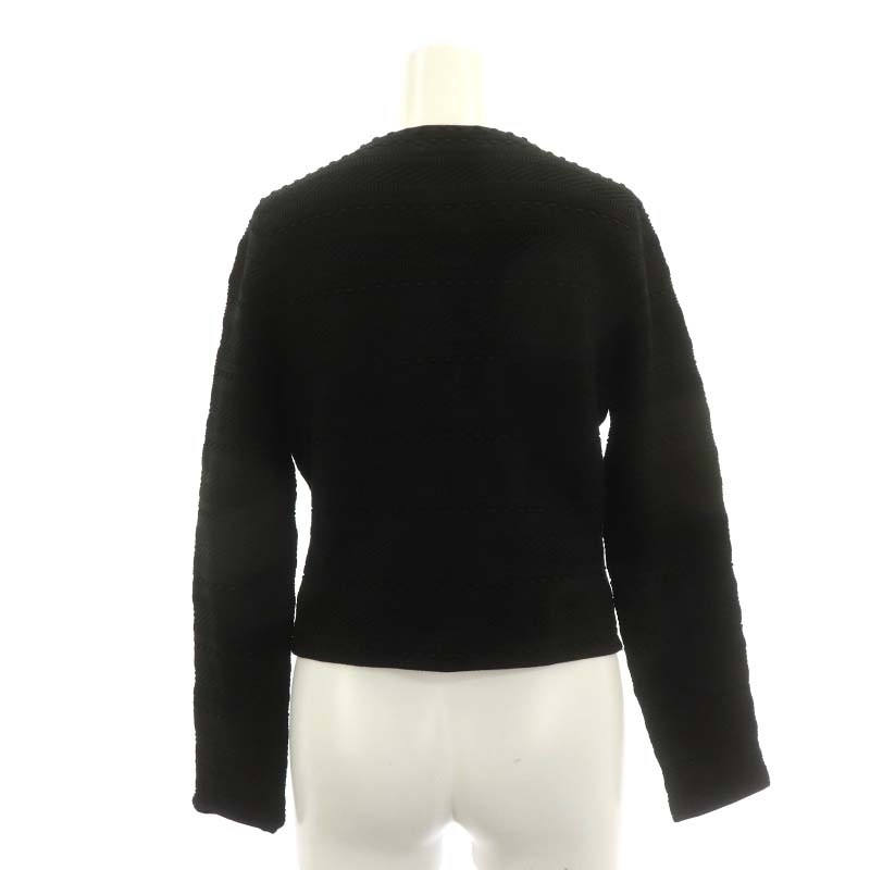  Courreges courreges knitted bolero cardigan long sleeve 38 black black /HK #OS lady's 