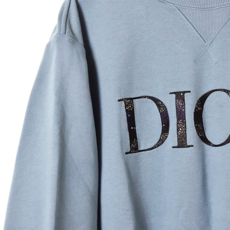 ディオールオム Dior HOMME 21AW ピータードイグ PETER DOIG コラボ ロゴ トレーナー スウェット プルオーバー M 青 143J687A0531 ■GY20_画像6