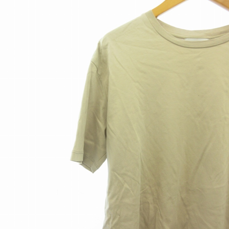 エッセンロートレアモン 美品 コットン ラウンド Tシャツ カットソー 半袖 ベージュ 38 約M ■122 メンズ_画像5