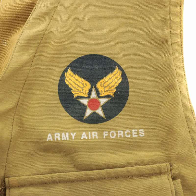 未使用品 アルファ ALPHA デッドストック VINTAGE VEST type C-1 93年製 USA製 USAAF ベスト 復刻 ミリタリー 米軍 軍モノ S カーキ ■GY22_画像5