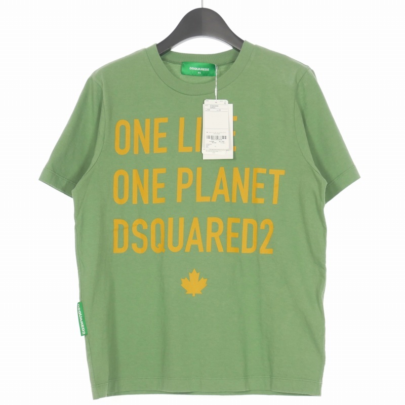 ディースクエアード DSQUARED2 22SS One Life Ranny Tシャツ カットソー 半袖 XS グリーン 緑 S73GC0266 国内正規 レディース