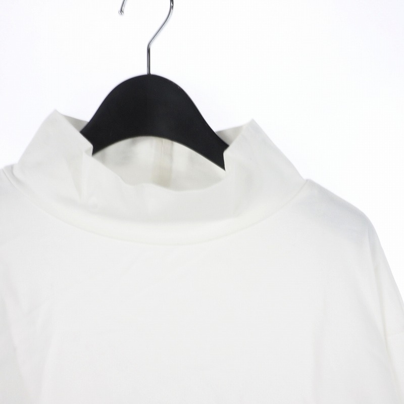 ソフネット SOPHNET. バギー モックネック カットソー Tシャツ オーバーサイズ ワンポイントロゴ 長袖 L ホワイト 白 SOPH-212056_画像3