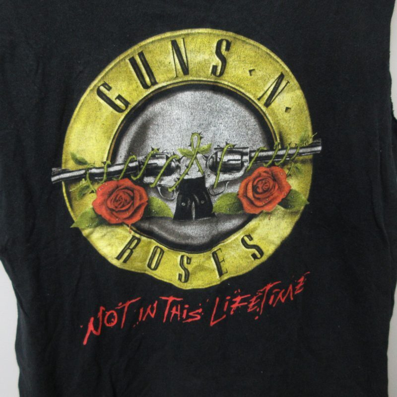 GUNS N ROSES ガンズアンドローゼズ バンドTシャツ カットソー サークルロゴ リメイク ノースリーブ 黒 ブラック Mサイズ 0314 ■GY31 メ_画像5