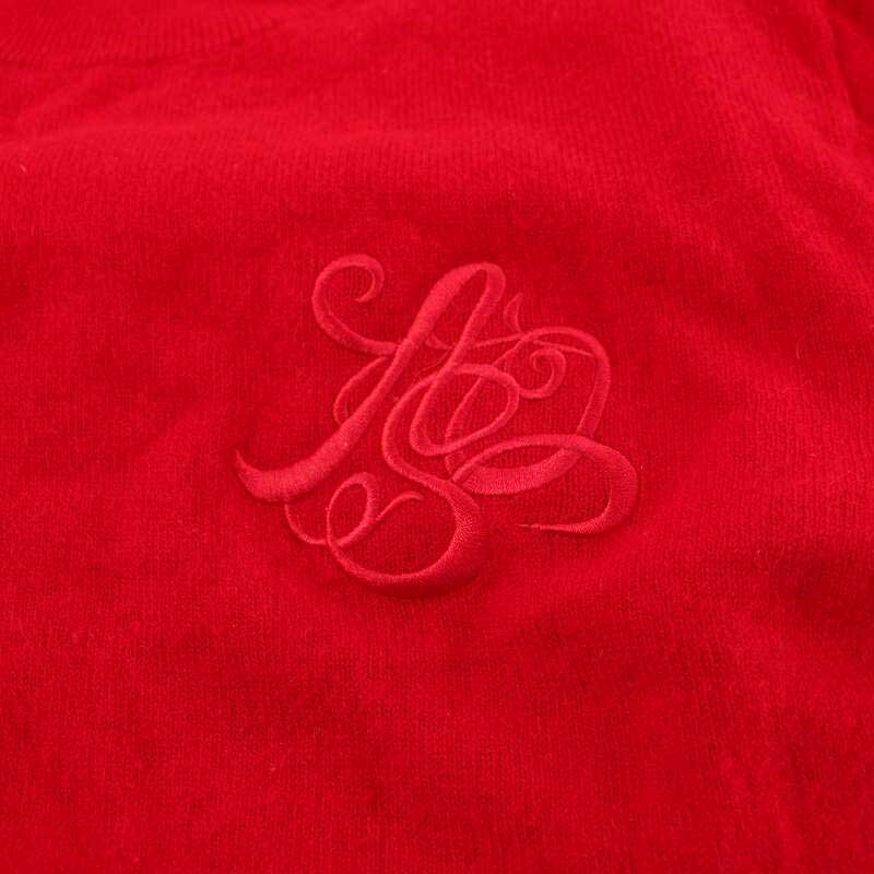 アルページュ Arpege 23AW ロゴ刺繍ニットプルオーバー 薄手 カットソー 長袖 ウール 2 M 赤 レッド /KQ レディース_画像8