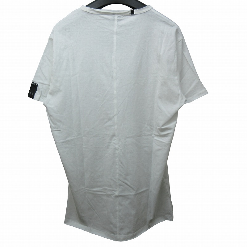 リプレイ REPLAY 美品 Tシャツ カットソー 袖 ワンポイント ロゴ プリント Vネック 半袖 白 ホワイト M ■SH 0314 ■023 メンズの画像2