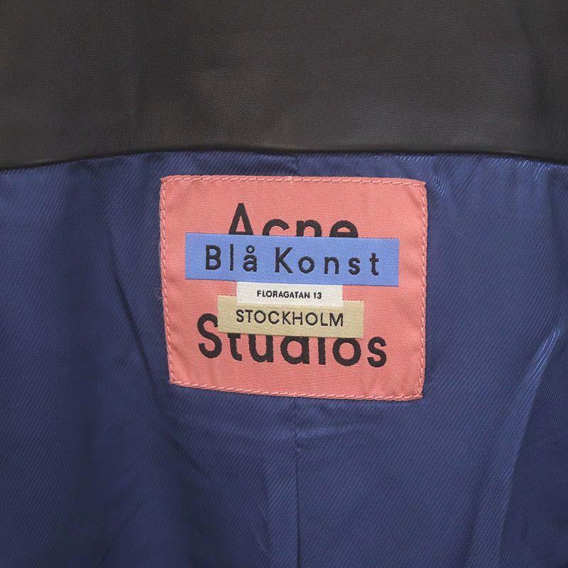 アクネ ストゥディオズ Acne Studios ブロコンスト Black Leather jacket レザージャケット 羊革 S/M 黒 ブラック /HK ■OS レディース_画像3