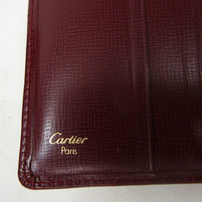 カルティエ Cartier 2つ折り財布 ウォレット レザー 赤 レッド ■WY 0313 レディース_画像8