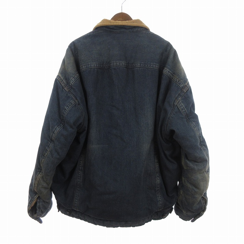 ミハラヤスヒロ 23AW パディングデニムジャケット Padded Denim Jacket フェデッド 長袖 中綿 コットン A11BL023 インディゴ 48_画像2