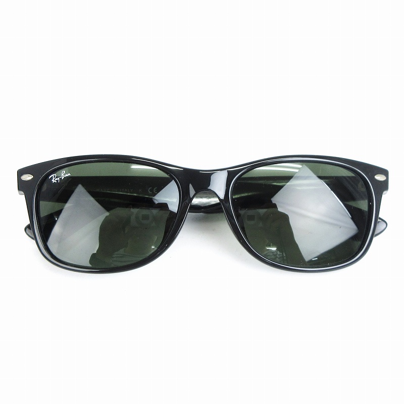 レイバン RAY BAN NEW WAYFARER サングラス カラーレンズ 度無し ウェリントン型 RB2132-F 黒 55□18 140 アイウェア ■SM1 メンズ_画像1