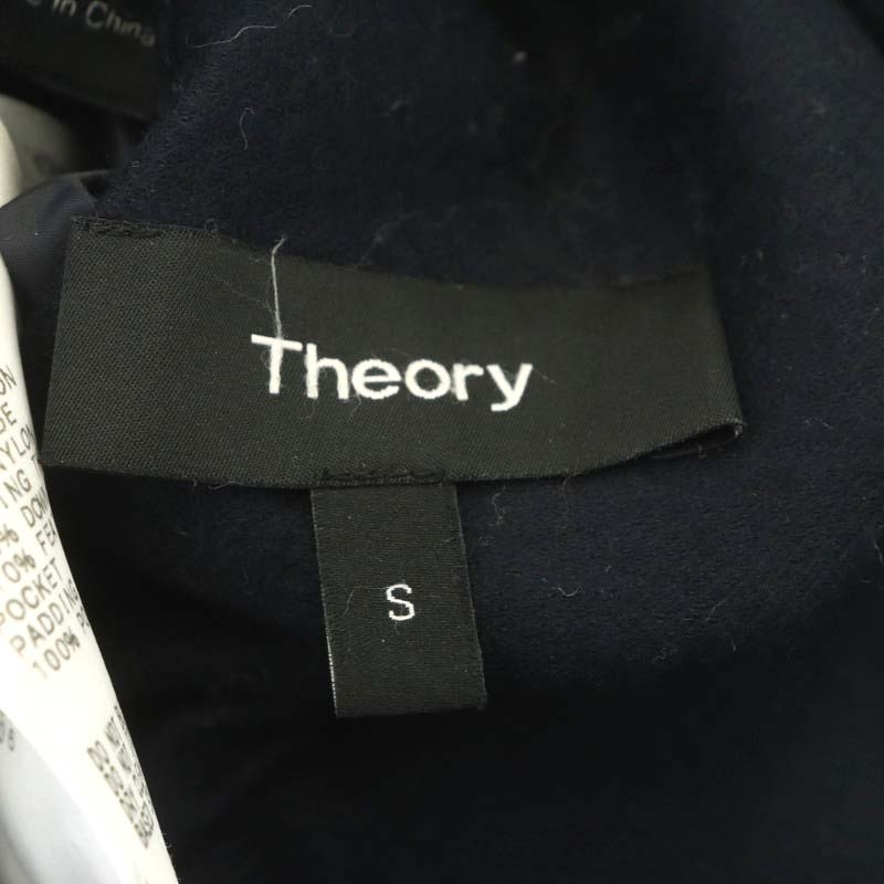  theory theory down vest wool nylon reversible S navy blue navy /SY #OS lady's 