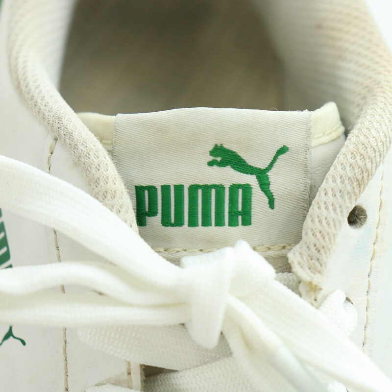 プーマ PUMA Smash V2 White Green スニーカー ローカット レザー ロゴ US8 26cm 白 ホワイト 緑 グリーン 365215-03 /YI6 メンズ_画像7