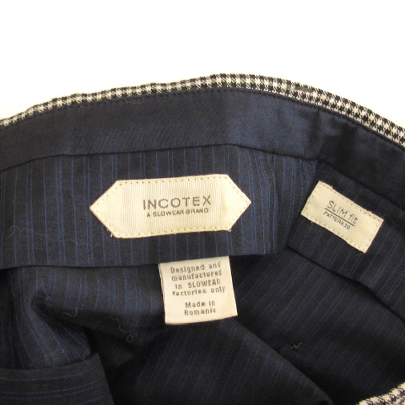  INCOTEX INCOTEX SUPER100\'S wool pants slacks 002X1 navy 46 men's 