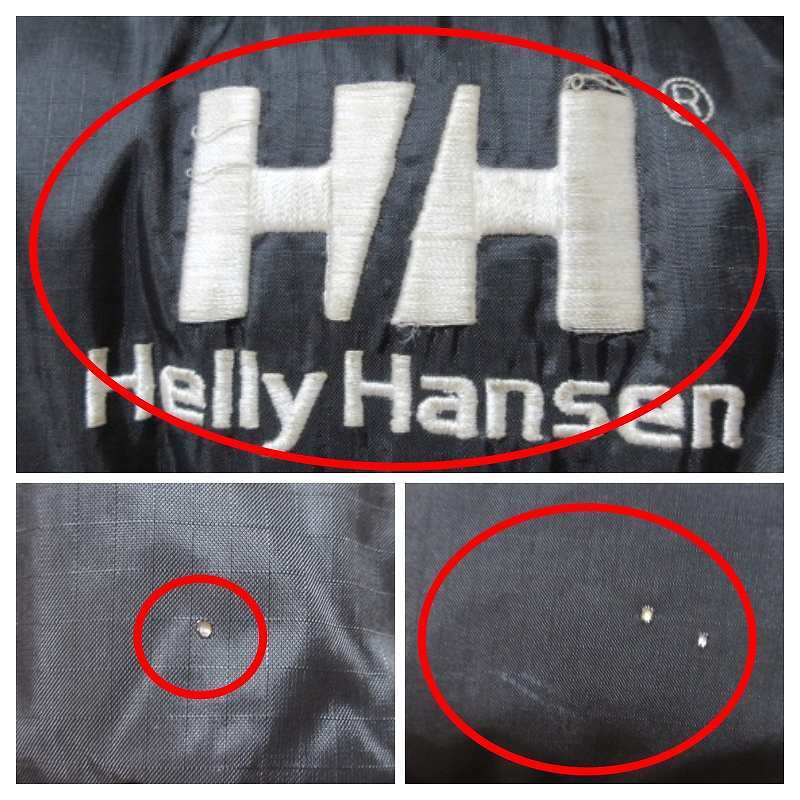  Helly Hansen 90\'s двусторонний пуховик Vintage верхняя одежда внешний Zip выше Logo принт вышивка L чёрный 