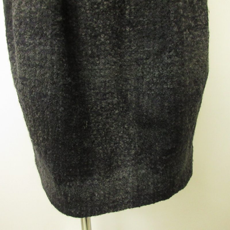 プラダ PRADA ウールスカート イタリア製 ひざ丈 黒系 ブラック 40 Mサイズ 0312 IBO48 レディース_画像5
