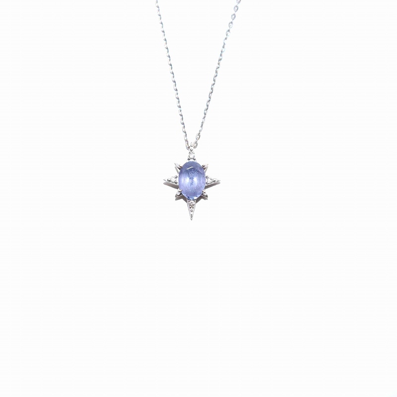 【あす楽対応】 STAR スタージュエリー JEWELRY パープル 紫 ホワイトゴールド タンザナイト 0.01ct ダイヤモンド K18WG ペンダント ネックレス ネックレス、ペンダント、チョーカー