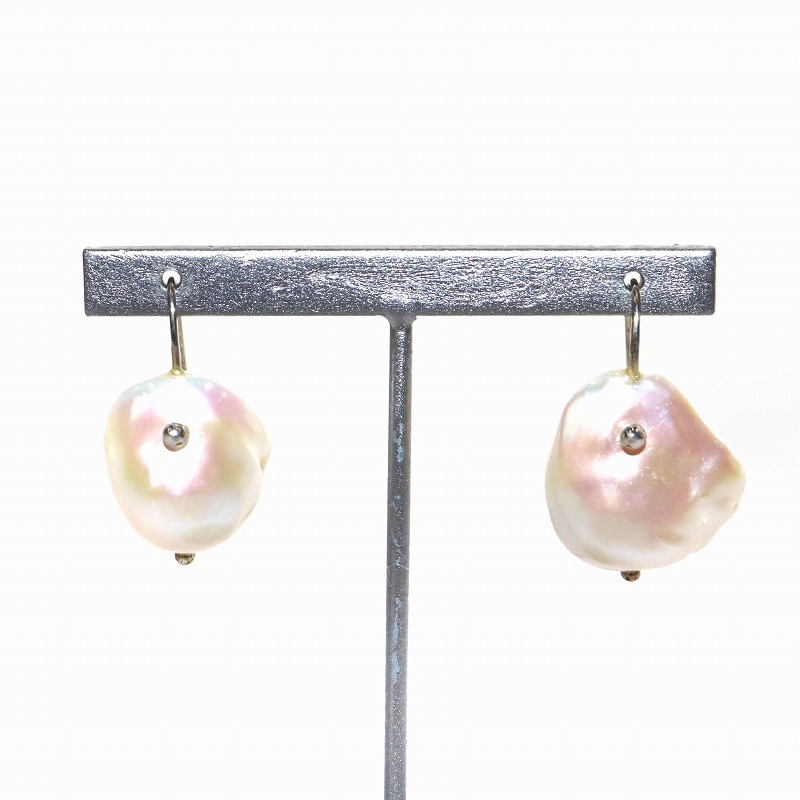 lala gun R.ALAGAN PEARL DROP EARRINGS earrings both ear for pearl white white /YI3 #SH lady's 