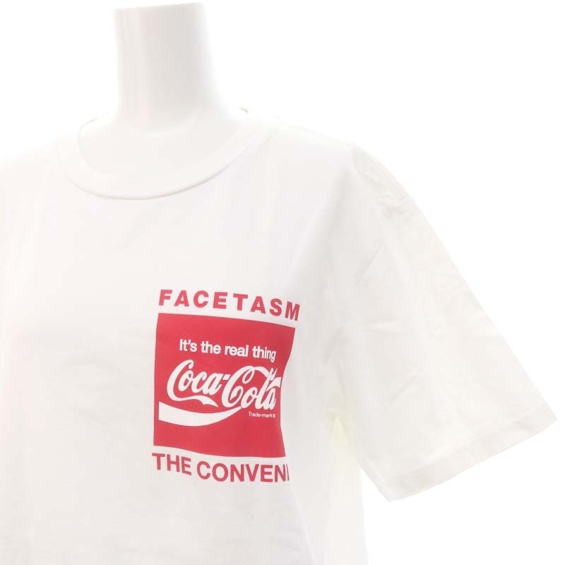 ファセッタズム FACETASM Coca Cola HE CONVENI Tシャツ カットソー 半袖 コットン M 白 ホワイト 赤 レッド /YQ ■OS_画像4