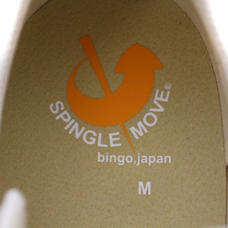 未使用品 スピングルムーブ SPINGLE MOVE スニーカー シューズ キャンバス M 25.5cm 白 ホワイト 14121028 /BM メンズの画像4