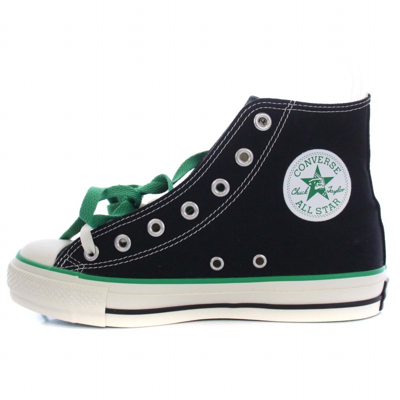 未使用品 コンバース CONVERSE ALL STAR R XLARGE HI スニーカー シューズ ハイカット キャンバス US5.5 24.5cm 黒 緑 レディース_画像1