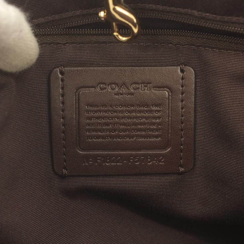 コーチ COACH トートバッグ ハンドバッグ シグネチャー ロゴ PVCレザー ベージュ F57842 /IR ■GY18 レディース_画像4