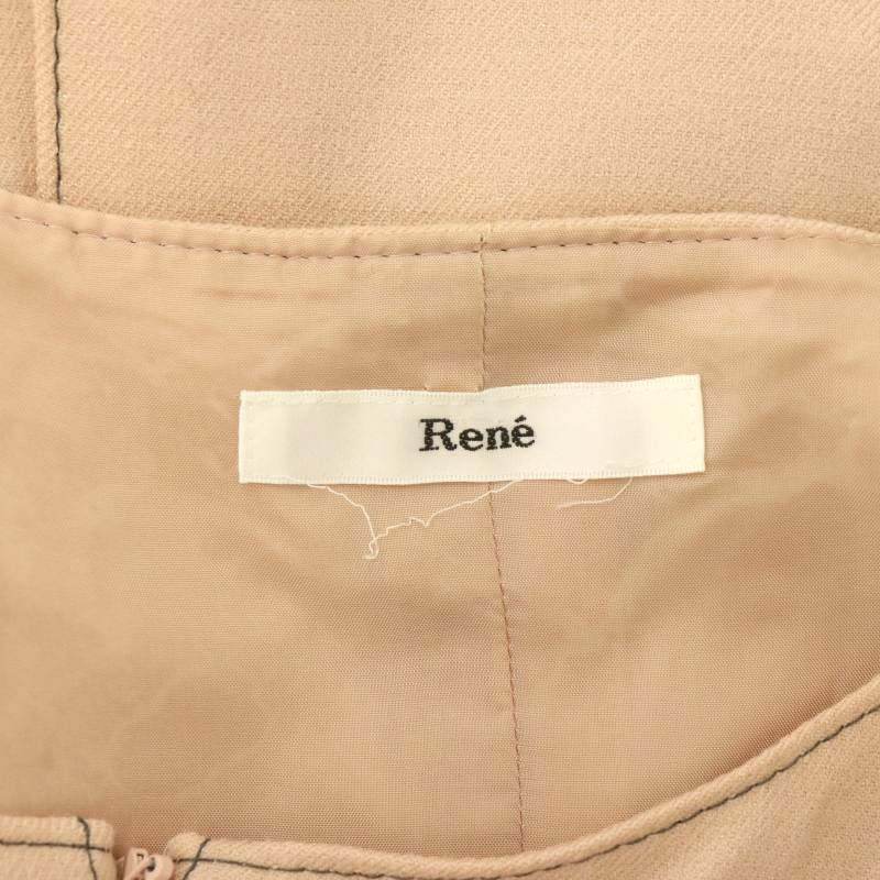 Rene Rene шерсть безрукавка One-piece длинный mi утечка длина передний Zip талия лента имеется розовый /MI #OS женский 
