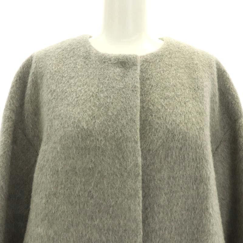  Tomorrowland TOMORROWLAND coat outer no color long wool alpaca 36 gray /NR #OS lady's 