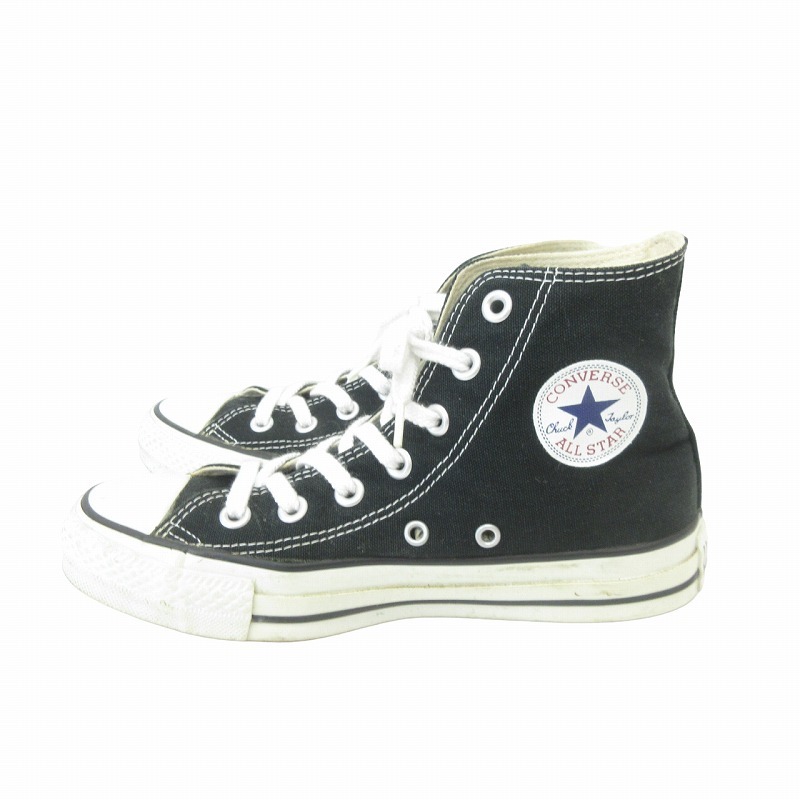 コンバース CONVERSE M9160 CANVAS ALL STAR スニーカー ハイカット ブラック 黒 4 約23cm ■122 レディースの画像1