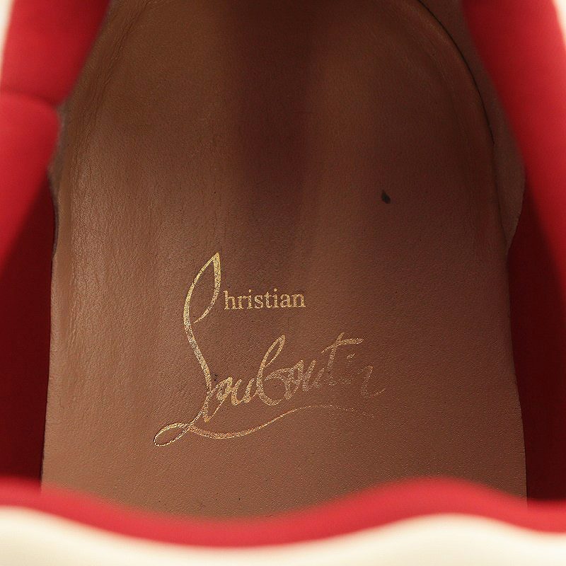 クリスチャンルブタン Christian louboutin SPIKE SOCK DONNA FLAT NEOPRENE スパイク スニーカー シューズ スタッズ 40.5 25.5cm 白_画像4